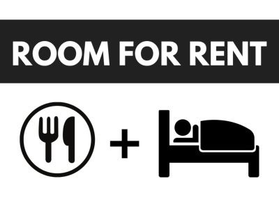 Rom for rent tábla egyszínű