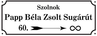 Születésnapi utcatábla