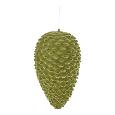 Toboz flokkolt műanyag zöld 30cm