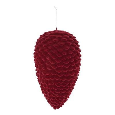 Toboz flokkolt műanyag bordó 30cm