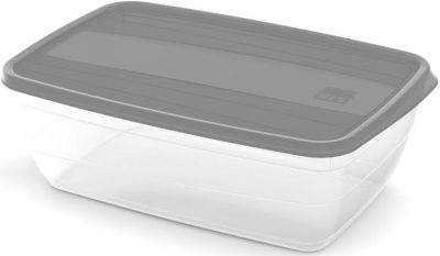 Curver Vedo Ételtartó 4L Szögletes Szürke/Átlátszó (6/karton)