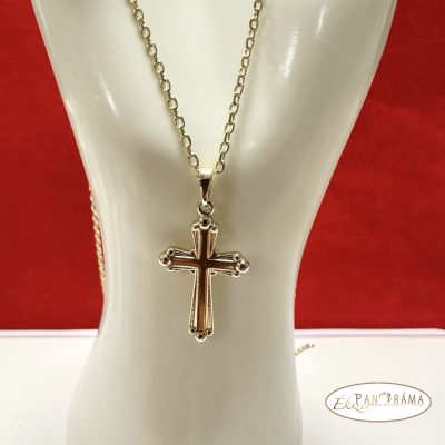 14K Gold filled kereszt medálos nyaklánc - Béke