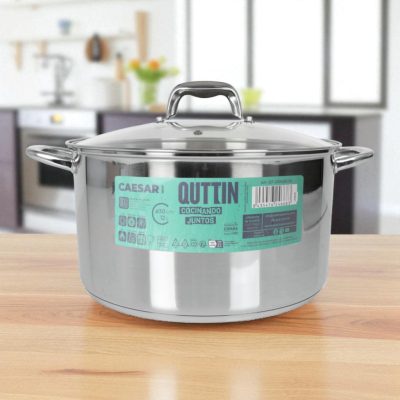 Caesar 12 literes indukciós fazék üveg fedővel, 30 m-es átmérő