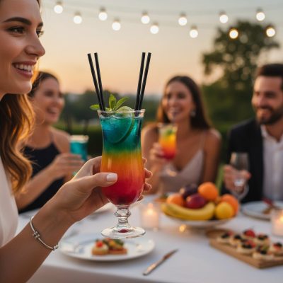 Fekete szívószál 30 db/csomag 19.5cmx6 mm