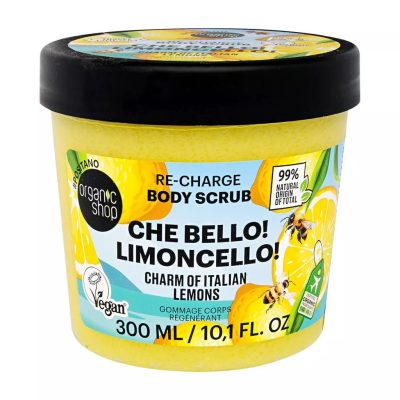 Organic Shop Che Bello! Limoncello! energetizáló testradír olasz citrommal, 300 ml