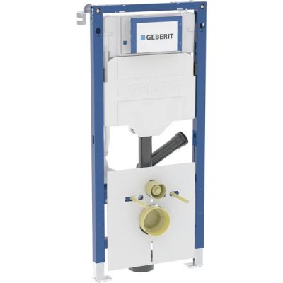 Geberit Duofix fali WC-szerelőelem Sigma 12 cm-es falsík alatti öblítőtartállyal, csatlakozócsonkkal szagelszíváshoz, 112cm