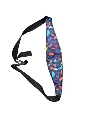 Mama Kiddies fejtámasz autósüléshez fekete színben esernyős mintával