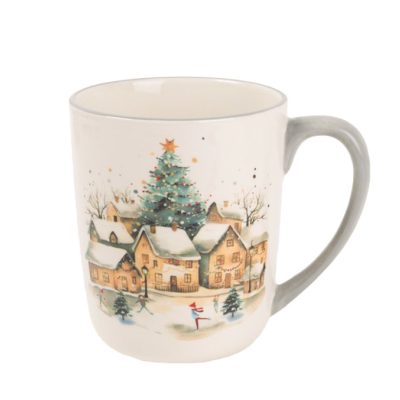 Bögre kerámia havas ház 500ml