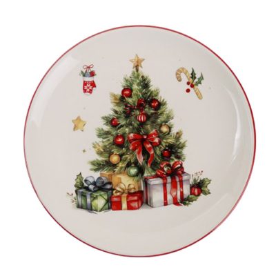 Kerámia kistányér karácsonyfa 21cm