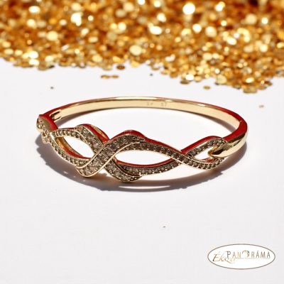 18K Gold Filled, antiallergén nyitható karperec - Mabel