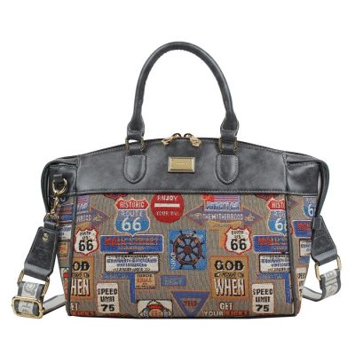 Henney Bear MEDAL PLATE GREY válltáska kézitáska