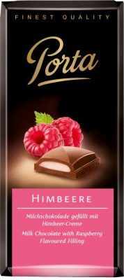 Porta Málnás Tejcsokoládé tábla 100g