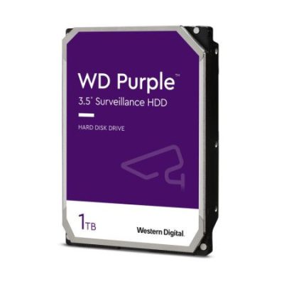Western Digital WD11PURZ WD Purple, 1 TB biztonságtechnikai merevlemez, 64 MB cache, nem RAID kompatibilis, 24/7 videómegfigyeléshez