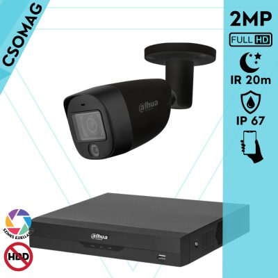 Dahua 1 cső kamerás analóg megfigyelőrendszer 2MP HD cső biztonsági kamera, 2.8 mm fix objektív, hibrid fény