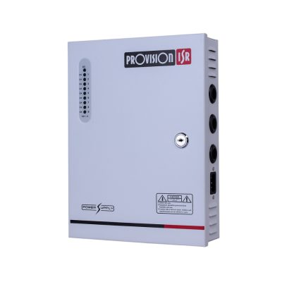 Provision PR-10A9CH+ Tápegység CCTV-hez, 9-csatornás, zárható fémdobozban, 100-240 Vac bemenet, 12-14 Vdc (szabályozható), max. 10A kimenet