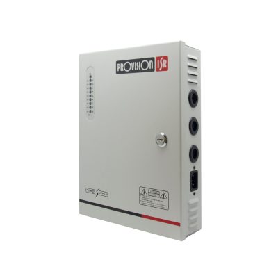 Provision PR-12A16CH+ Tápegység CCTV-hez, 16 csatornás, zárható fémdobozban, 110/230 Vac bemenet, 12-14 Vdc (szabályozható), max. 12A kimenet