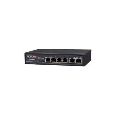 Provision PoES-0460C+2I-V2 PoE Switch 4+2 portos IP kamerarendszerhez, 60W PoE teljesítmény, nem menedzselhető