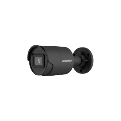 Hikvision DS-2CD2086G2-IU(2.8mm)(C)B IP 8MP cső biztonsági kamera, AcuSense, 2.8 mm-es fix objektívvel, beépített mikrofon, Valós WDR, microSD, PoE, P2P, IR LED 40m, fekete fém ház, kültéri
