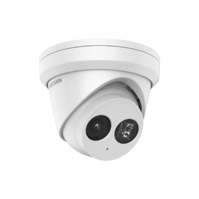 Hikvision DS-2CD2383G2-IU(2.8mm) IP 8MP HD turret biztonsági kamera, 2.8 mm-es fix objektívvel, PoE, P2P, kültéri, fém ház