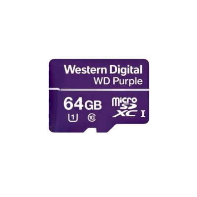Western Digital WDD064G1P0C-V2 64GB microSD memóriakártya, biztonsági kamerákhoz optimalizálva, QD101, U1, V10