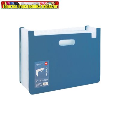 Irattartó asztali DELI Linfini A/4 fekvő harmónikás 13 rekeszes kék (F604)