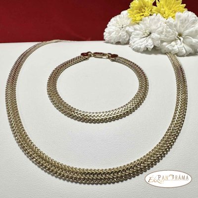 14K Gold Filled Nyaklánc és Karkötő Szett - Selina