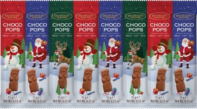 Excelcium Karácsonyi Tejcsokoládé nyalókák (8x15g) 120g