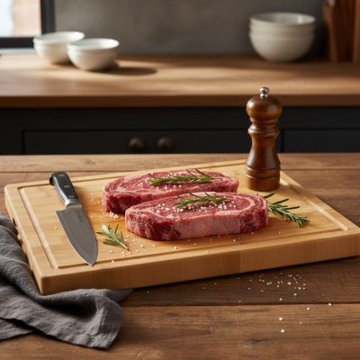 Bamboo vágódeszka 39,5x30x1,5 cm - Quttin