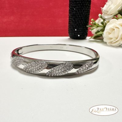 White Gold Filled karperec - Diagonal