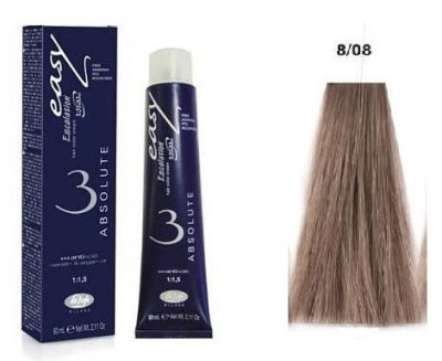 Lisap Easy Absolute ammónia rezorcin és PPD mentes hajfesték, 8/08