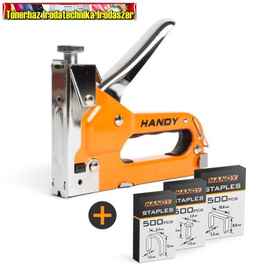 10442 Kézi tűzőgép szett - tűzőgép + 3 féle kapocs