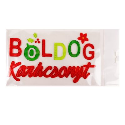 Ablakzselé "Boldog Karácsonyt" felirat