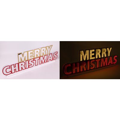 Világító Led felirat "Merry Christmas" 66x22cm