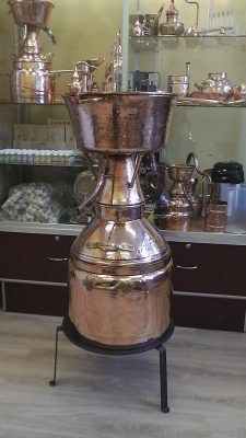 Alquitara vörösréz lepárló – illóolaj, pálinka és borpárlat készítéséhez 50 literes méretben