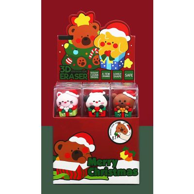 Karácsonyi radír baby állatok 3cm