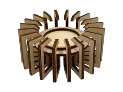 Lézervágott hengeres teamécsestartó