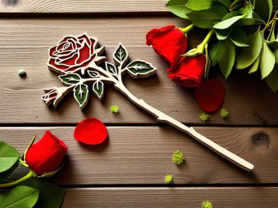 Lézervágott rózsa