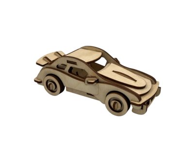 Lézervágott fa autó makett