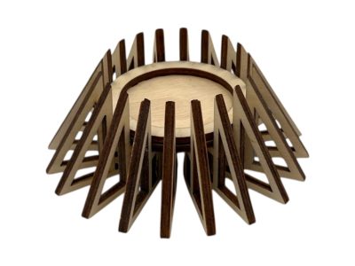 Lézervágott piramis teamécsestartó