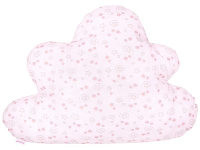 BabyBruin Felhő alakú párna - rózsaszín csillagos