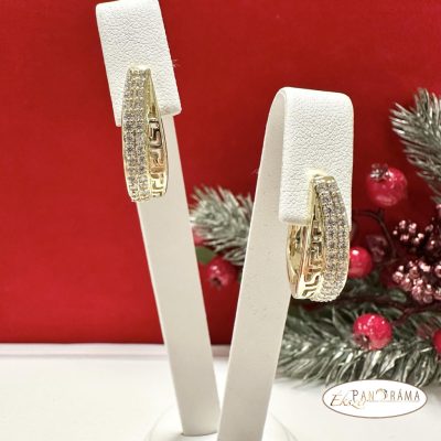  14K Gold Filled kristályos fülbevaló - Apollónia