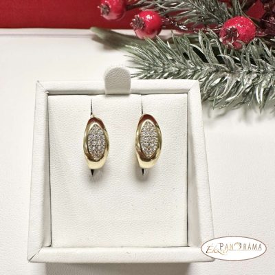  14K Gold Filled kristályos fülbevaló - Liara