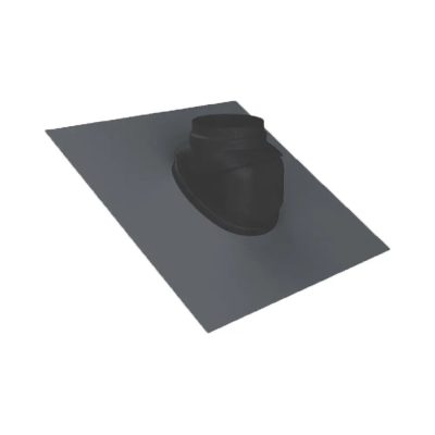 TRICOX FT30C ferdetető borítás ólom gallérral, fekete színben 60/100 - 80/125 mm csőhöz