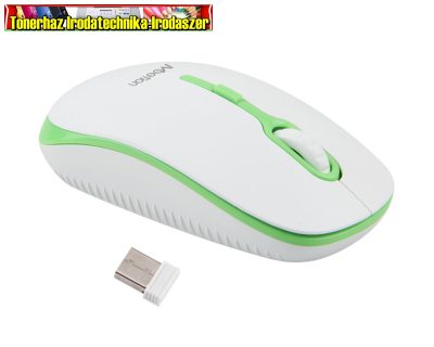 MEETION WIRELESS EGÉR MT-R547 WHITE+GREEN (vezeték nélküli egér)