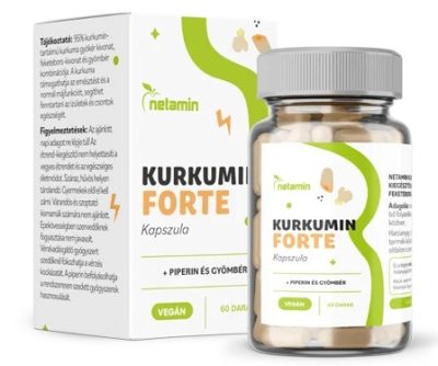 Netamin "Kurkumin FORTE kapszula piperinnel és gyömbérrel" - 60 db