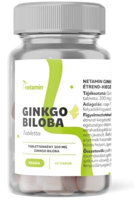 Netamin "Ginkgo Biloba" 300 mg tabletta - szuper kiszerelés 60 db
