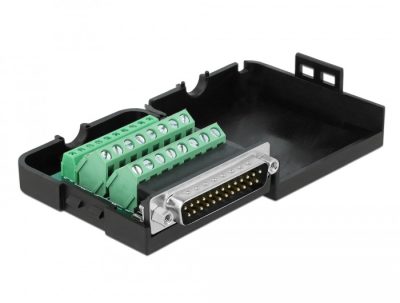 Delock DB25 párhuzamos adapter apa – 26 tűs kapocstest házzal 