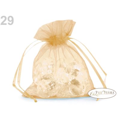 Ékszertartó tasak arany - organza 70x90 S (25 DB)