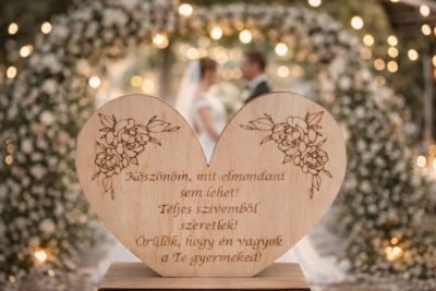 Anyák Napja Szív Tábla (Rózsás)