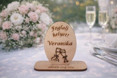 Esküvői Ültető Kártya (Ovális Dátummal)